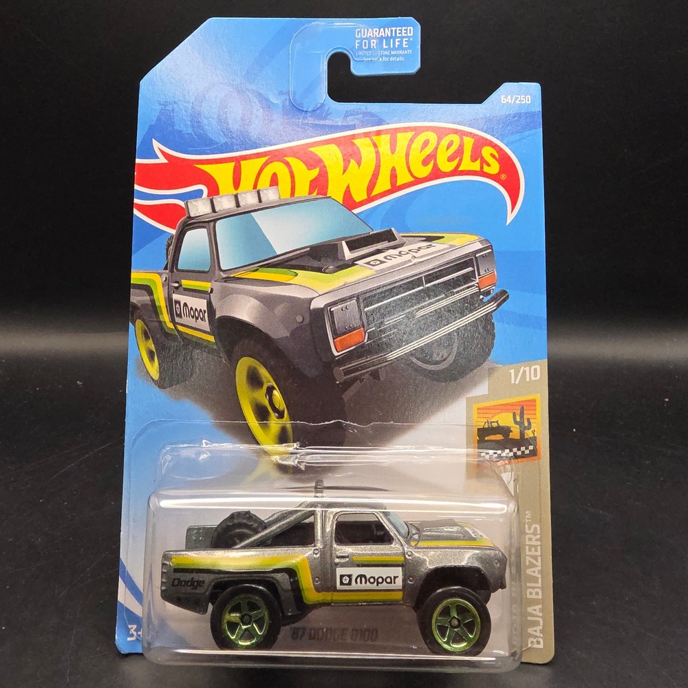 Hot Wheels '87 Dodge D100 Unisex N/A Gray 2018 Baja Blazers Mopar Livery
